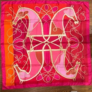 Hermes exquisite Coup de Fouet Vibrant Silk Scarf Limited edition